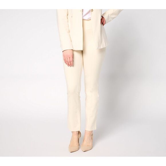Women with Control Pants - Women Control Women's Pants Sz L Ankle 86 Baby Bell White A676420